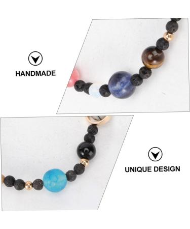 SOIMISS 2 pcs Natural blue sandstone eight planets bracelet planetary wrist chain galaxy system bracelet men bracelet trendy bracelets for women Wrist Ornaments Wrist Jewelry Fashion Miss 6.8X6.8cmx2pcs As Shownx2pcs - Buy Online on GoSupps.com