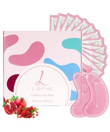 LOPHE Patch Yeux (30 paires) pour R duit les Cernes Sous les Yeux Anti Rides Anti Poche - Lisse la Peau du Contour des Yeux - Hydratation Intense - V g talien 30 PCS-Grenade