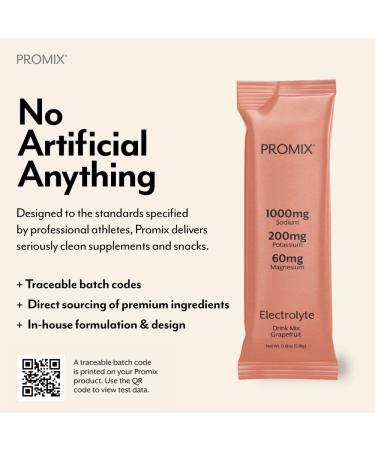 ProMix Nutrition Electrolytes Powder - Sugar Free Hydration Packets with Himalayan Pink Salt Magnesium Potassium & Vitamin C - 30 Count Grapefruit Flavor - Buy Online on GoSupps.com