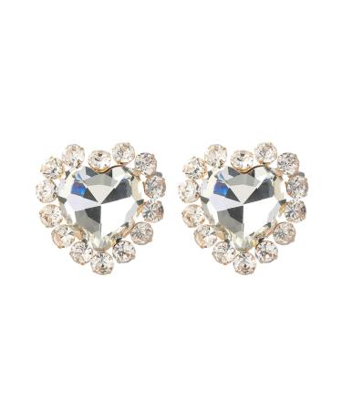 Men's and Women's Earring Big Rhinestone Love Heart-Shaped Women Earrings Dinner Party Fashion Jewelry Accessories Jewellery Ear Studs Earrings
