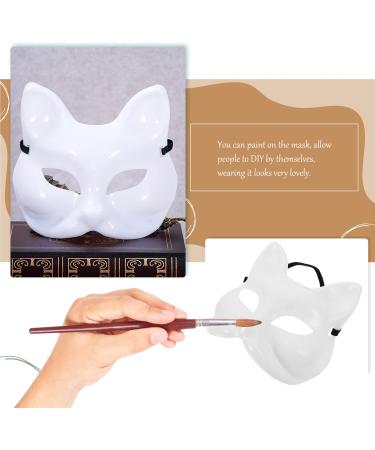 Buy Holibanna 4-Piece Paintable Thermal Cat Masks - DIY Blank White Masks for Masquerade Dance Parties & Cosplay - Buy Online on GoSupps.com