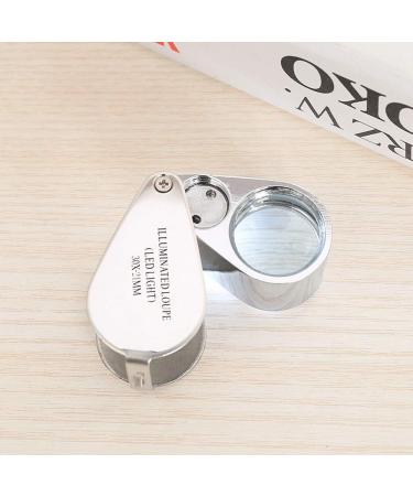 Handheld Magnifying Glass 30X Folding HD with Light Magnifying Glass Magnifiers - Buy Online on GoSupps.com