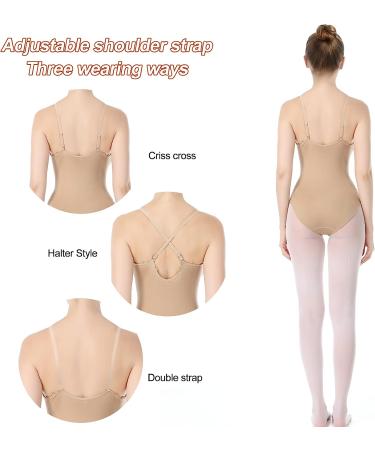 iMucci Seamless Nude Camisole Leotard with Transition Strap - Women/Girl, Adult S/M - Buy Online on GoSupps.com