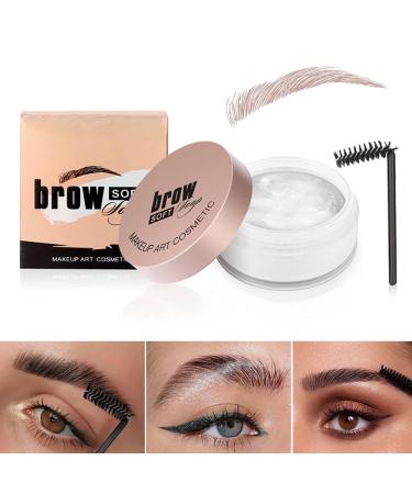 Soap Brows Kit 2Pcs/Set Eyebrow Freeze Styling Wax Waterproof Long-lasting Eyebrows Enhancer Shaping Clear Tint Gel Eye Brow Makeup Balm Pomade Cosmetics (2pcs 01#)