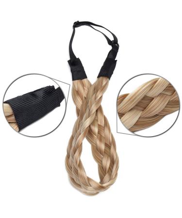 Tess Braided Hair Band Tie | Adjustable Hair Headband for Women | 3.8cm Wide Light Gold Blonde Extensions - Buy Online on GoSupps.com