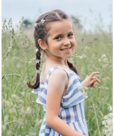 Wecoe 20 Pcs Small Flower Hair Clips - Cute Decorative Mini Claw Clips for Girls - White Bling Hair Accessories for Baby Toddler Flower Girls - Ideal Gift for Women and Girls - Buy Online on GoSupps.com