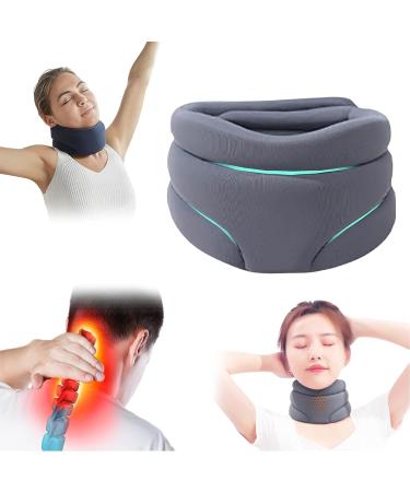 Neck Brace for Neck Pain and Support - Soft Cervical Collar for Sleeping - Vertebrae Whiplash Wrap Aligns Stabilizes & Relieves Pressure for Women & Men yl-105023(Color:Gray1)