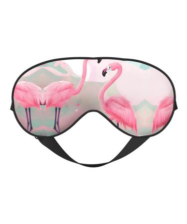 Love Flamingo Eye mask Soft Elastic and Adjustable Nighttime Comfort Sleeping mask Suitable for Both Men and Women