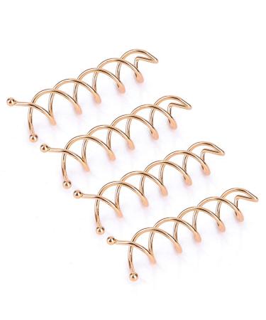 20 Pcs Spiral Hair Clips - Rose Gold Hair Styling Accessories for Women & Girls | Easy Hair Croopers - Buy Online on GoSupps.com