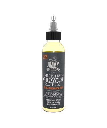 Uncle Jimmy Thick Hair Growth Serum  Hair Growth Treatment  Anti Hair Loss  Promotes Thicker  Stronger Hair for Men & Women 4oz (S024)
