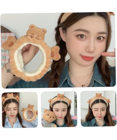 PLAFOPE Bear Face Wash Headband Make up Headbands Bear Headband Spa Hair Band Facial Headbands Spa Headbands Headband for Washing Face Skincare Headbands Makeup Headband - Buy Online on GoSupps.com