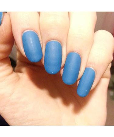 Quick Dry Matte Blue Nail Varnish Gel - 7 Days Lasting Formula | Odorless, No Baking Needed | 10ML Haze Blue - Ideal for Women's Summer Holiday - Buy Online on GoSupps.com