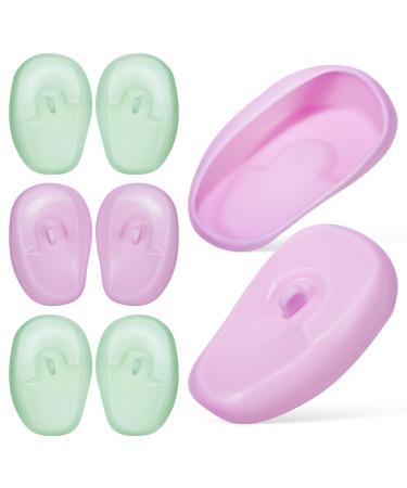 FRCOLOR Prot ge-oreilles Silicone 4 Paires Couleurs Pastel Taille Standard Protection Teinture Cheveux Pour Coiffure Soins Capillaires Domicile Et Salon