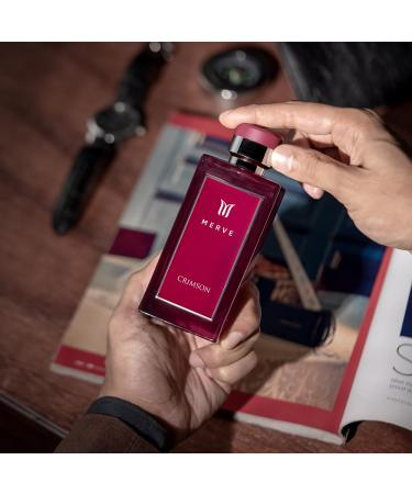 Merve Crimson Premium Long Lasting Fragrance Luxury Scent For Men | Sweet Spicy Citrus Amber - Buy Online on GoSupps.com