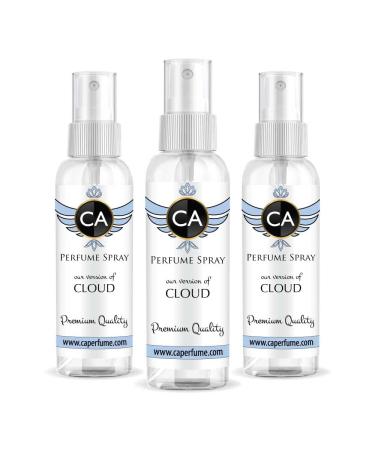 CA Perfume Impression of Cloud For Women Replica Version Fragrance Dupes Long Lasting Eau de Parfum Spray Refillable Atomizer Bottle 2 Fl Oz/60ml-X3