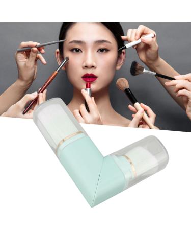 Double Head Retractable Powder Brush Portable Makeup Brush Exquisite Craftsmanship 360 Degree Rotation for Travel (Blue) - Buy Online on GoSupps.com