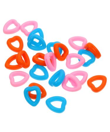 Homsfou 12 couples slipproofed shell in heart shape ear clips for women round glasses brake glasses band glasses slipproof glasses silicone eye holder Miss pebble gel glasses legs handle blue