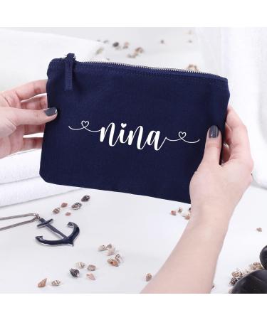 Herz & Heim Personalized Cosmetic Bag - Stylish Women's Gift | 22x16.5 cm - Blue - Buy Online on GoSupps.com