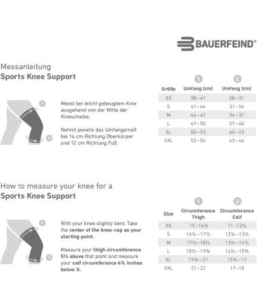 Bauerfeind Sports Knee Support - Medical Grade Compression Knee Brace for Athletes - Stabilization, Patellar Knee Pad - Medium Black - Buy Online on GoSupps.com