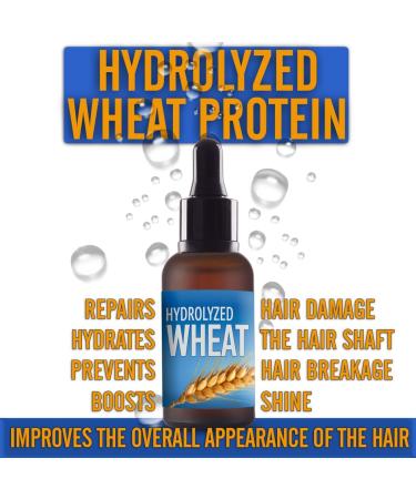 Buy Hydrolyzed Wheat Protein Liquid - 2oz for Hair Skin & Body Care - Ideal for DIY Shampoos & Conditioners - 2 Vials with Pipette & Screw Cap - International Shipping Available - Buy Online on GoSupps.com