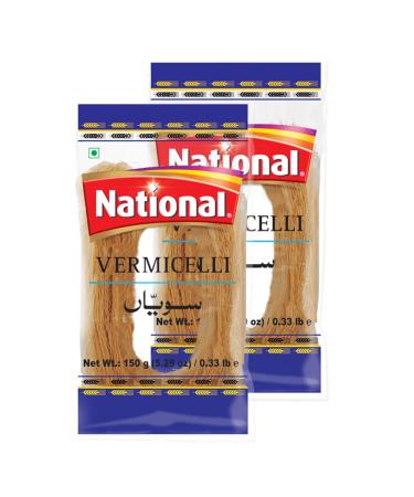 National Foods Vermicelli 5.29 oz (150g) | Easy To Cook | Traditional Sweet & Tasty Treat | PP Bag | Pack of 2