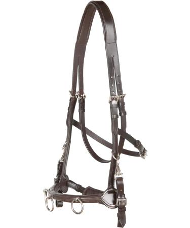 Heinick-Reitsport French Professional Leather Caveson | Brown Cavecon Cavesson for Thoroughbred & Cob | International Shipping Available - Buy Online on GoSupps.com