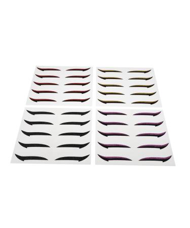 Angoily 40 Pairs Eyeshadow Stickers Transfer Eyeshadow Makeup Liner Sticker Invisible Tape Face Glitter Stickers Eyeliner Stickers for Eyes Party Eyeshadow Sticker Fashion Glue Mold