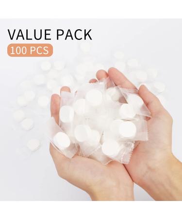 Skycase Compressed Towels - 100 Mini Breathable Portable Face Cloths for Travel Camping & Hotels - Cotton Tablets - Blue - Buy Online on GoSupps.com