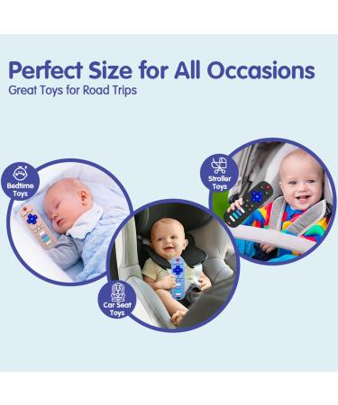 2-Pack Silicone Baby Remote Control Teether Toy for Babies 6-36 Months - Black & Gray - Boys & Girls Teething Toys - Buy Online on GoSupps.com