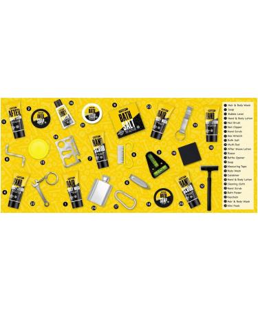 Accentra Men's Cosmetic Advent Calendar with 24 Care Products Including Aftershave Body Lotion Soap Shower Gel Beard Care - Buy Online on GoSupps.com