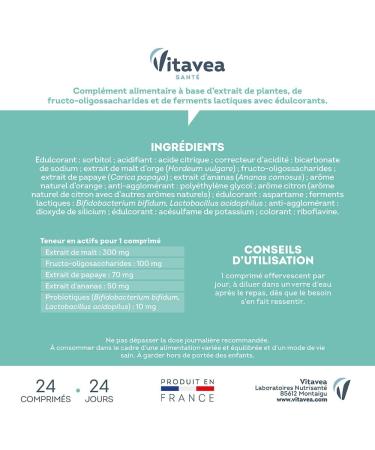 Vitavea Ultradigest Effidigest After-Meal 24 Effervescent Tablets - Buy Online on GoSupps.com