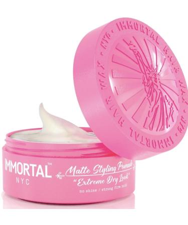 Immortal NYC Matte Styling Extreme Dry Look Hair Wax - 7 out of 9 Holding Ability Matte Finish - All Natural Water-Based Hair Wax for Men - No Residue All Hair Types