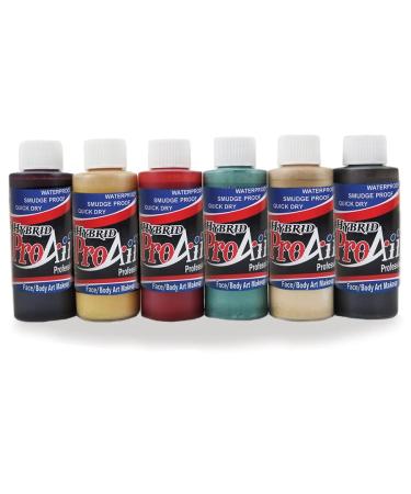 Face Painting Makeup - ProAiir Water Resistant Makeup - Second Set of 6 Ghoulish Zombie Colors - 1 oz (30ml) 1 Ounce - Buy Online on GoSupps.com