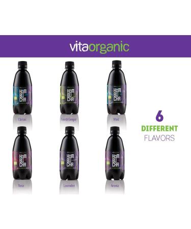 VitaOrganic Kombucha Tea Drink 330ml - Sparkling Green Tea with Live Kombucha Culture - 100% Organic Plant-Based Drinks - Buy Online on GoSupps.com