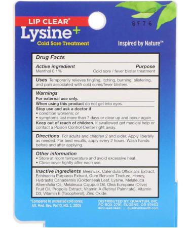 Lip Clear Lysine+ Cold Sore Treatment 0.25 oz - Pack of 2 | Fast-Acting Formula - Buy Online on GoSupps.com