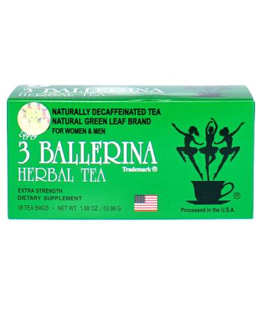 Ballerina Tea Extra Strength 36 Tea Bags - 2 Pack (18 Bags Each) - Energizing Herbal Drink - Buy Online on GoSupps.com