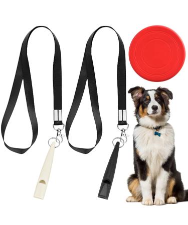BDSHUNBF 2PCS Dog Whistle Dog Training Whistle with Lanyard High Pitch Dog Whistles Whistle Lanyard for Recall Bark Control for Barking & Recall