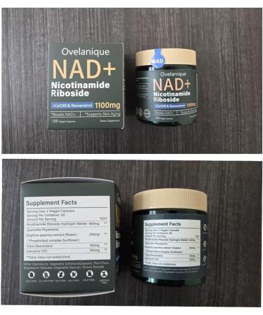NAD Supplement with Nicotinamide Riboside & Resveratrol |NMNH Supplement Alternative| 1100mg NAD+ Complex with Quercetin Phytosome & CoQ10 | Liposomal Delivery 120 Capsules 120 Count (Pack of 1) - Buy Online on GoSupps.com