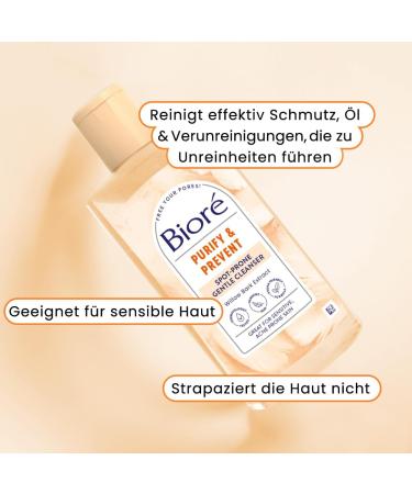 Biore Purify & Prevent - Gentle cleansing gel - Capacity: 200 ml - Suitable for sensitive and acne-prone skin - Dermatologically tested - Buy Online on GoSupps.com