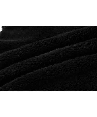 Girls' Floral Fleece Hoodie Jacket - Black, 9-10 Years | Cozy Button Down Top - Buy Online on GoSupps.com