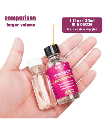 Clear Wig Bond Glue 1oz - Waterproof Strong Hold Lace Glue & Wig Install Kit with Band & Caps | Swimming Safe - Buy Online on GoSupps.com