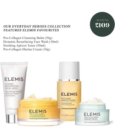 Elemis Everyday Heroes Christmas Collection - Luxury Skincare Gift Set with Pro-Collagen Cleansing Balm, Marine Cream, Face Wash & Toner - Buy Online on GoSupps.com