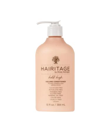 Hairitage Held High Hydrating Volume Conditioner 13 oz - Nourishes and gently detangles dry fine hair with Jojoba Oil - For Hair Types 2B-4C