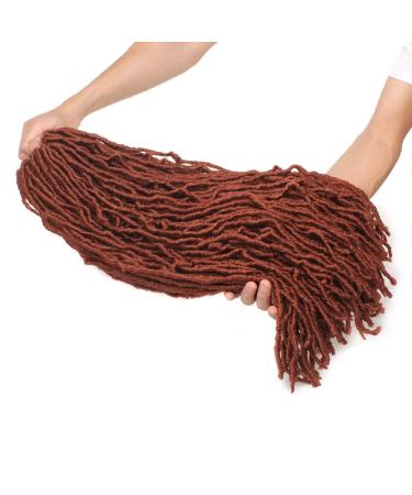 ZRQ 24 Inch Ginger Soft Locs Crochet Hair - 6 Packs Pre-looped Goddess Locs Curly Wavy 350 Crochet Locs. Synthetic Copper Red Afro Roots Dreadlocks Hair Extensions - Buy Online on GoSupps.com