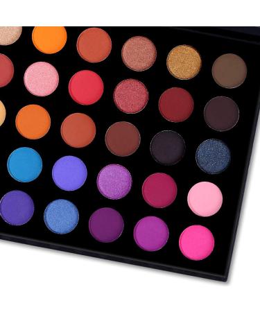 Colorful Eyeshadow Palette - 40 Shades Matte Shimmer Metallic Eye Shadow - Professional Highly Pigmented Makeup Contour - Warm Natural Bronze Smoky Cosmetic - Buy Online on GoSupps.com