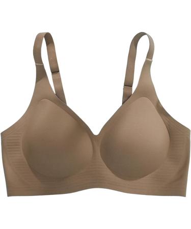 2024 AI Women s Seamless Sports Bra - Front Side Buckle Lace Edge No Steel Ring - Yoga & Sleep Compression Bra - Coffee XL - Buy Online on GoSupps.com