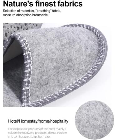 Shop Fleece Felt Slippers - 6 Pairs Non-Slip Washable Spa Shoes for Adults | Perfect for Guests & Hotels - Buy Online on GoSupps.com
