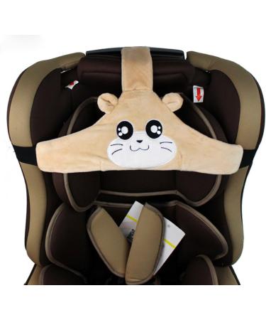 MINGZE Baby Car Seat Head Support & Safety Belt Protector - Adjustable Sleep Positioner for Child's Cozy & Safe Travel (Pink) - Buy Online on GoSupps.com
