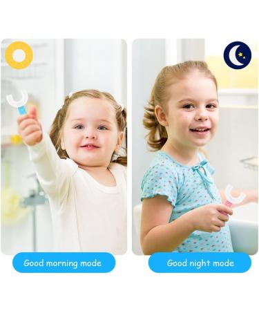 Vicloon Kids U Shaped Toothbrush 3 Pack - Soft Silicone Brush Head - Short Bear Handle - Ages 2-6 - Blue/Pink/Yellow - Buy Online on GoSupps.com