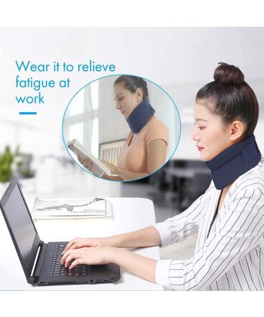 GERALD Neck Brace | Foam Neck Collar for Uterus Pain Relief | Supportive Neck Fixer | Blue M - Buy Online on GoSupps.com